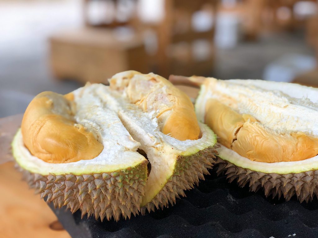 durian fruit on table in weird fruits you may not know exist