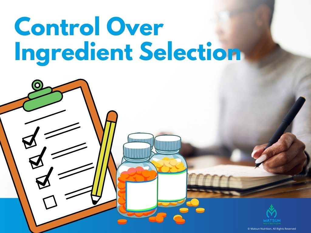 control over ingredient section
