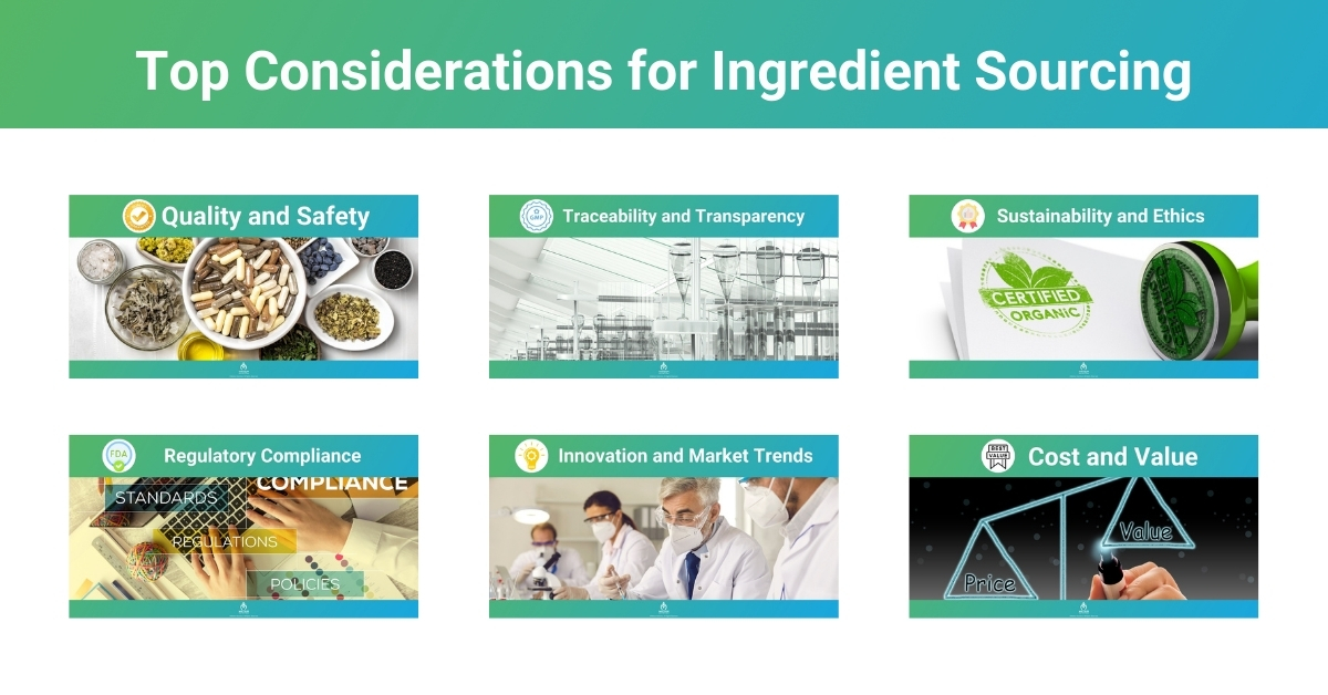Top Considerations for Ingredient Sourcing