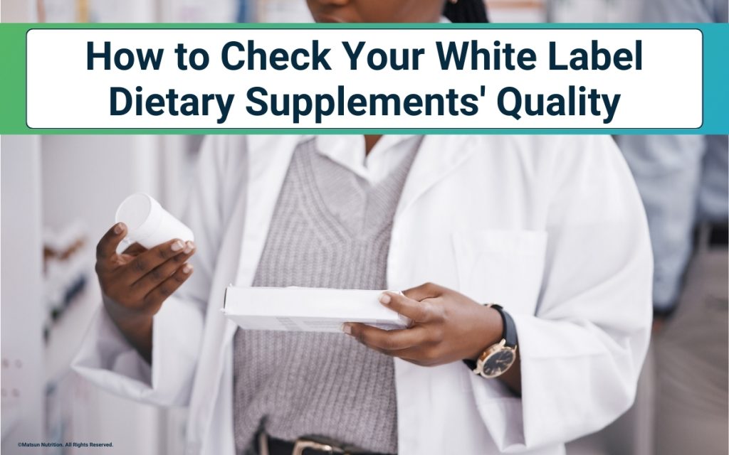 White label dietary supplement