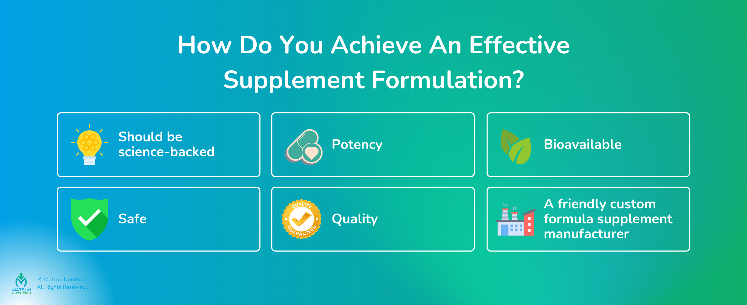 Effective Supplement Formulation